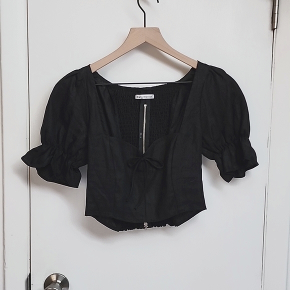 Like New Reformation Capulet top in black - Picture 3 of 3